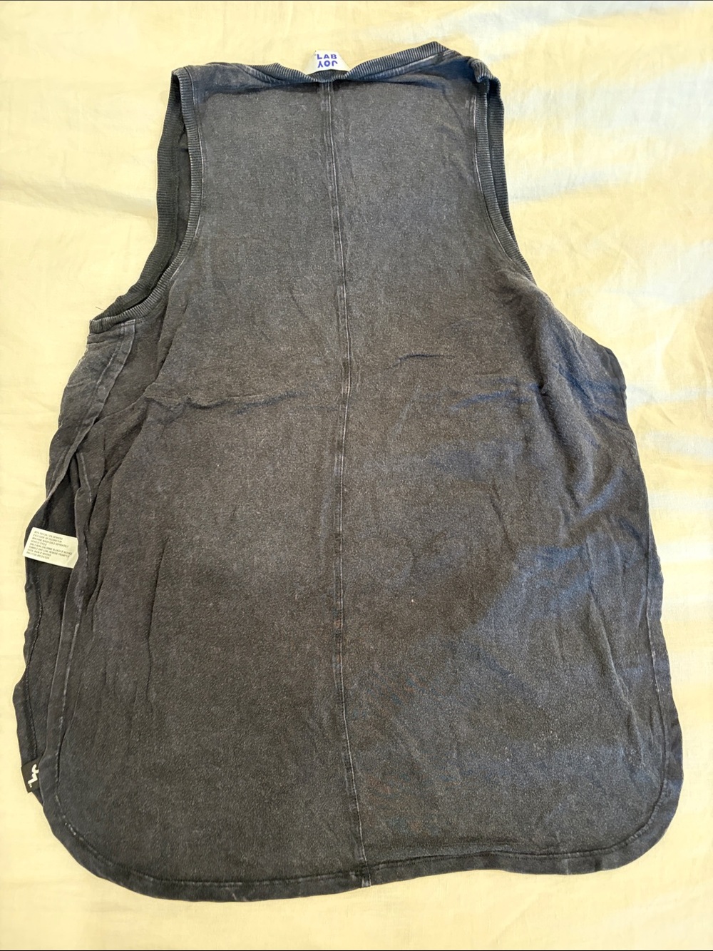 JoyLab Charcoal Gray Ribbed Tank Top - Picture 4 of 4